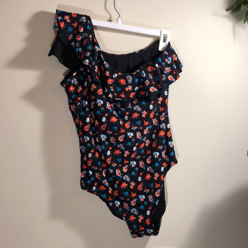 DKNY floral bathing suit one piece